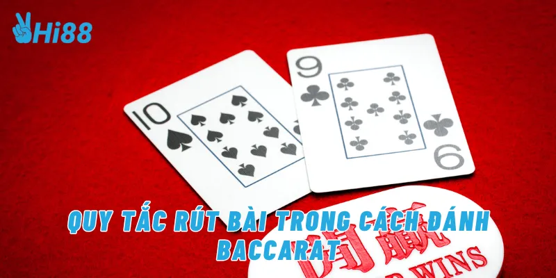 Quy tắc rút bài trong cách đánh baccarat